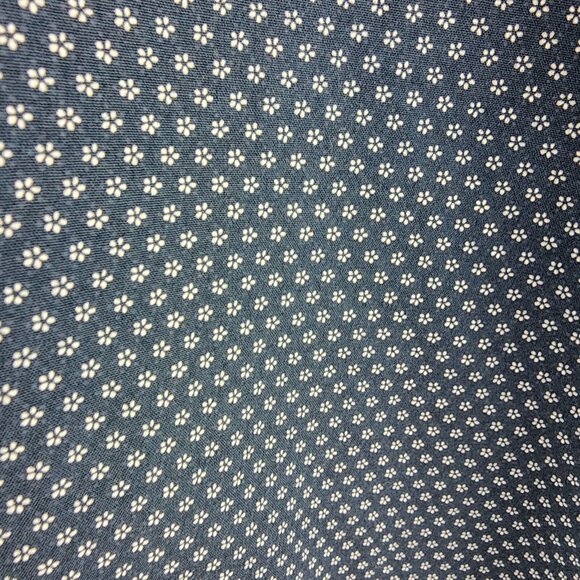 01.Algo Shirt Mens XL Navy White Flower Stretch Long Sleeve Button-Front - Picture 4 of 7